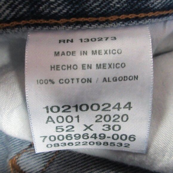 LEE Big & Tall Regular Fit‎ Straight Leg Denim Jeans Mens Size 52x30 Cotton NWT - Picture 9 of 11